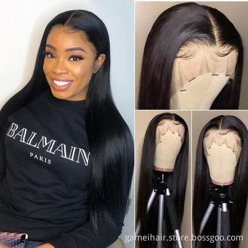 wholesale Brazilian Virgin Human Hair vendors Straight deep curly Full Hd head band Transparent Lace Front Wig For Black Women